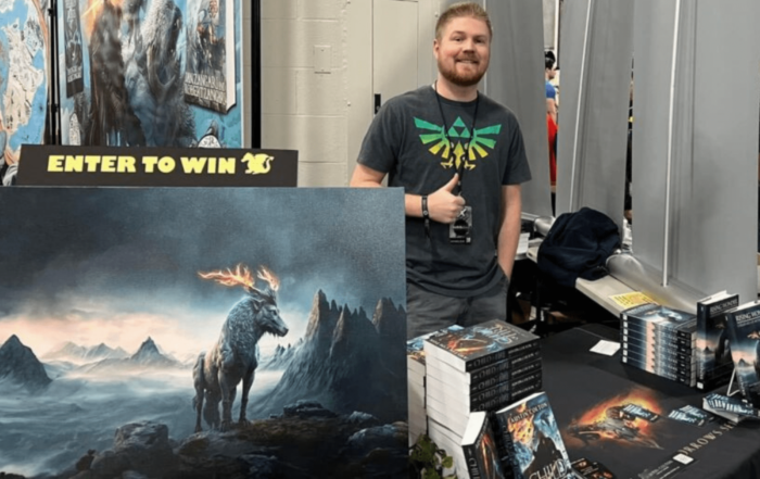 Austin Colton at his author booth FanX Salt Lake City 2023